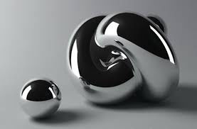 Polished aluminium shapes photo